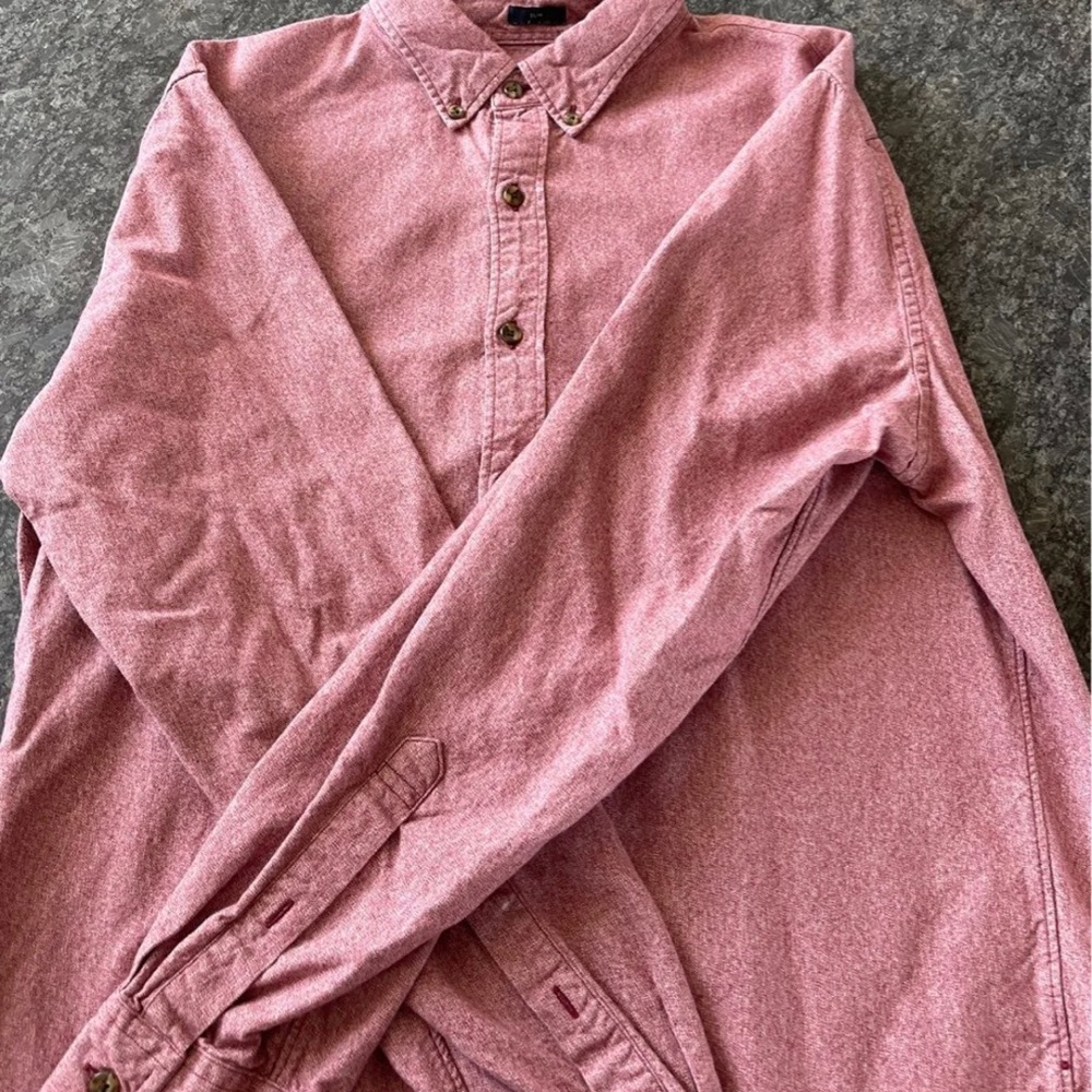 J Crew Red Large Slim Button Down